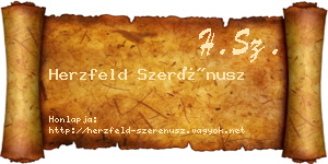 Herzfeld Szerénusz névjegykártya